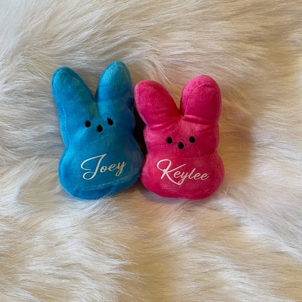 COPY - Colorful Plush Bunny personalized tell me which color you want and name